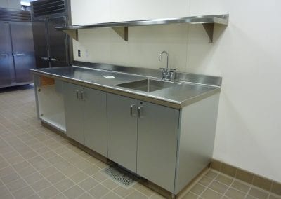 Custom Sink Counter with Overshelf Food Services