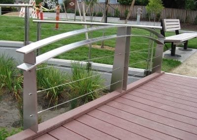 Architectural - Custom Stainless Flat bar Handrail - Pacific Stainless Products