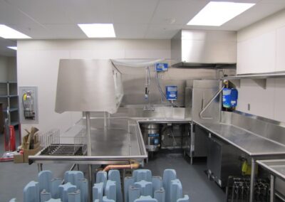 Food Services: Custom Stainless Dishroom with Glass Racks - Pacific Stainless Products