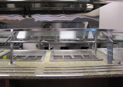 Custom Sneeze Guard with Tray Slide - Pacific Stainless Products