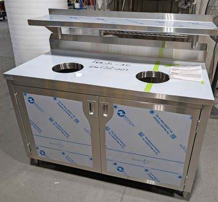 Industrial Restaurant Trash Cabinet