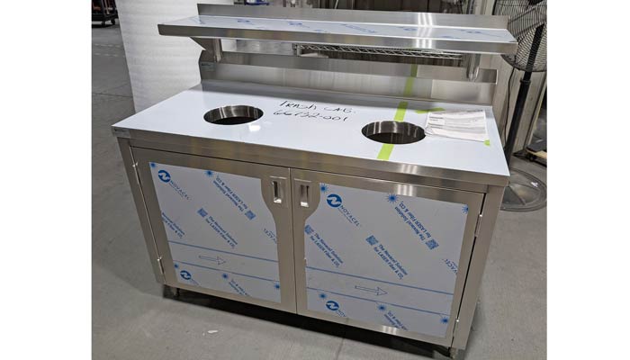 Industrial Restaurant Trash Cabinet