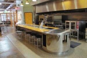 Custom Island Prep and Serving Counter