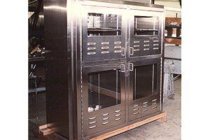 Custom Stainless Bottle Cabinet